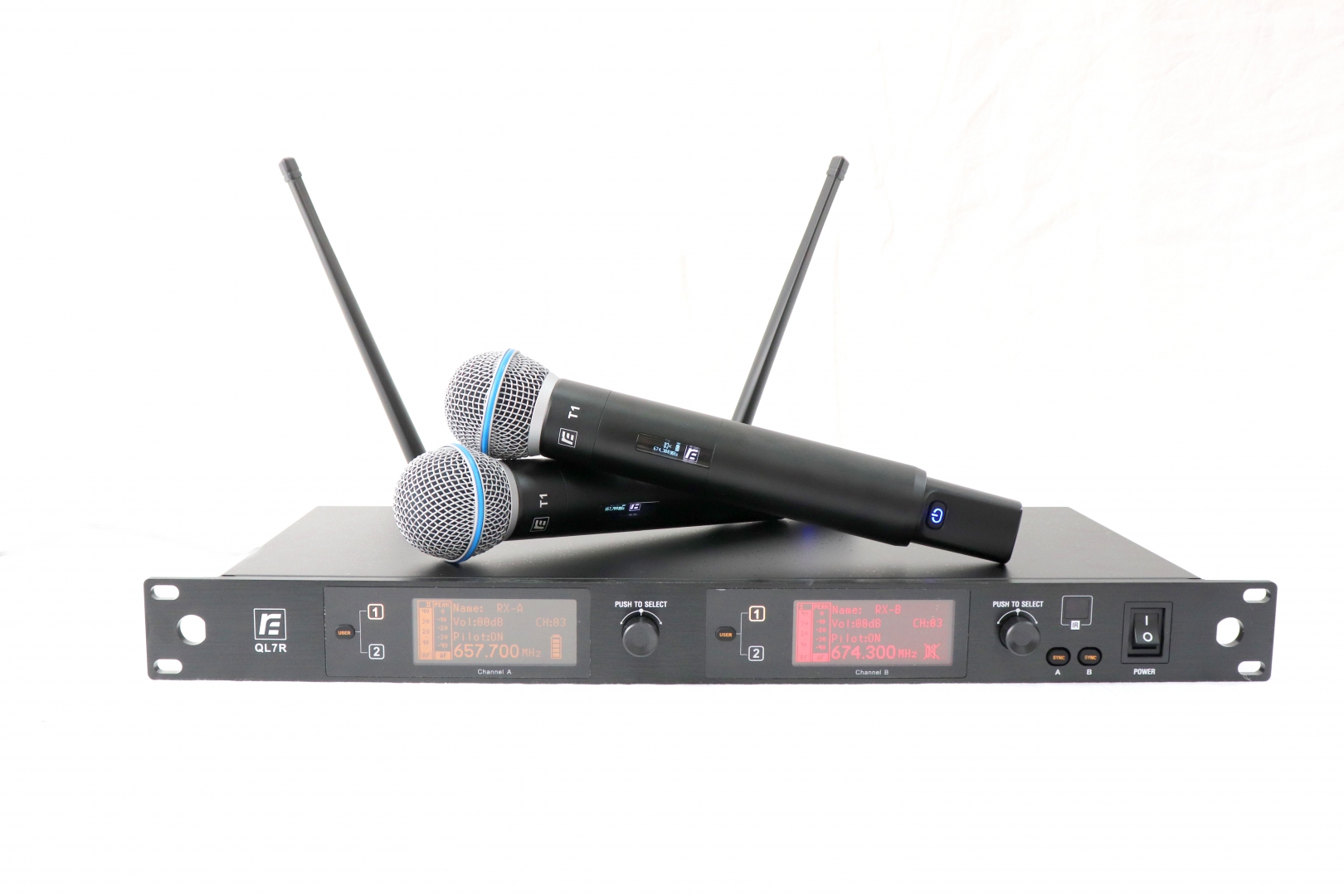 RFIntell QL7R/T1-B 720,500-754,000 МГц 2-канальная радиосистема с 2-мя ручными микрофонами в Симферополе