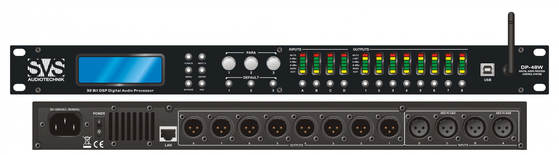SVS Audiotechnik DP-48W Цифровой процессор: 4 входа 8 выходов в Симферополе