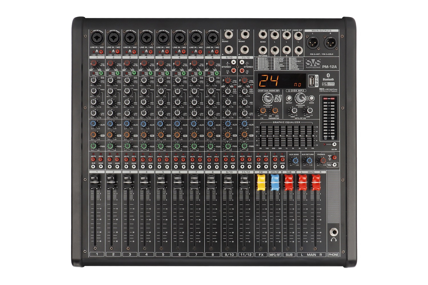 SVS Audiotechnik mixers PM-12A Активный аналоговый микшерный пульт, 12-канальный в Симферополе